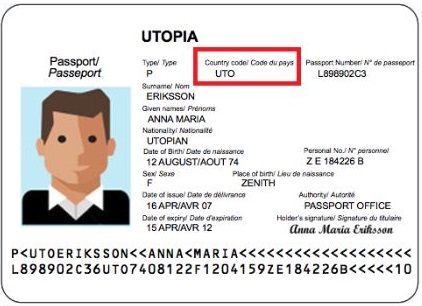 صفحه اطلاعات پاسپورت